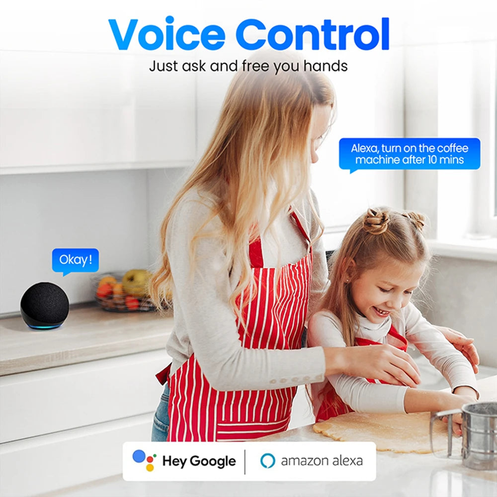 Zigbee enchufe inteligente 16A 20A enchufe de la UE Monitor de energía Alexa Google Home Control de grupo BSD33 para enchufes eléctricos con Zigbee Hub