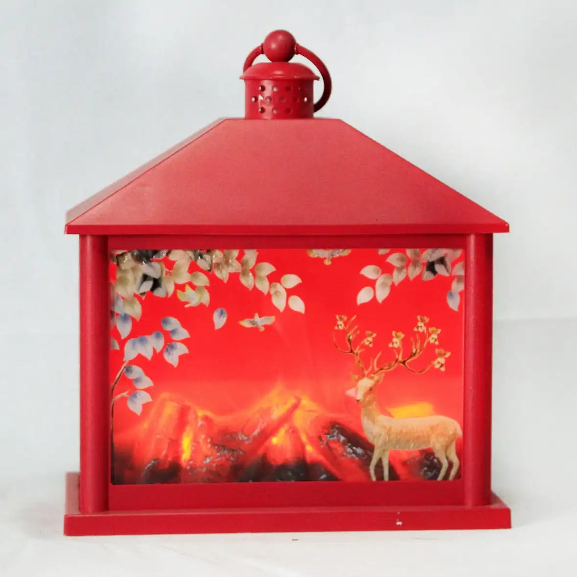Decorative christmas led changed fireplace with black flame effect