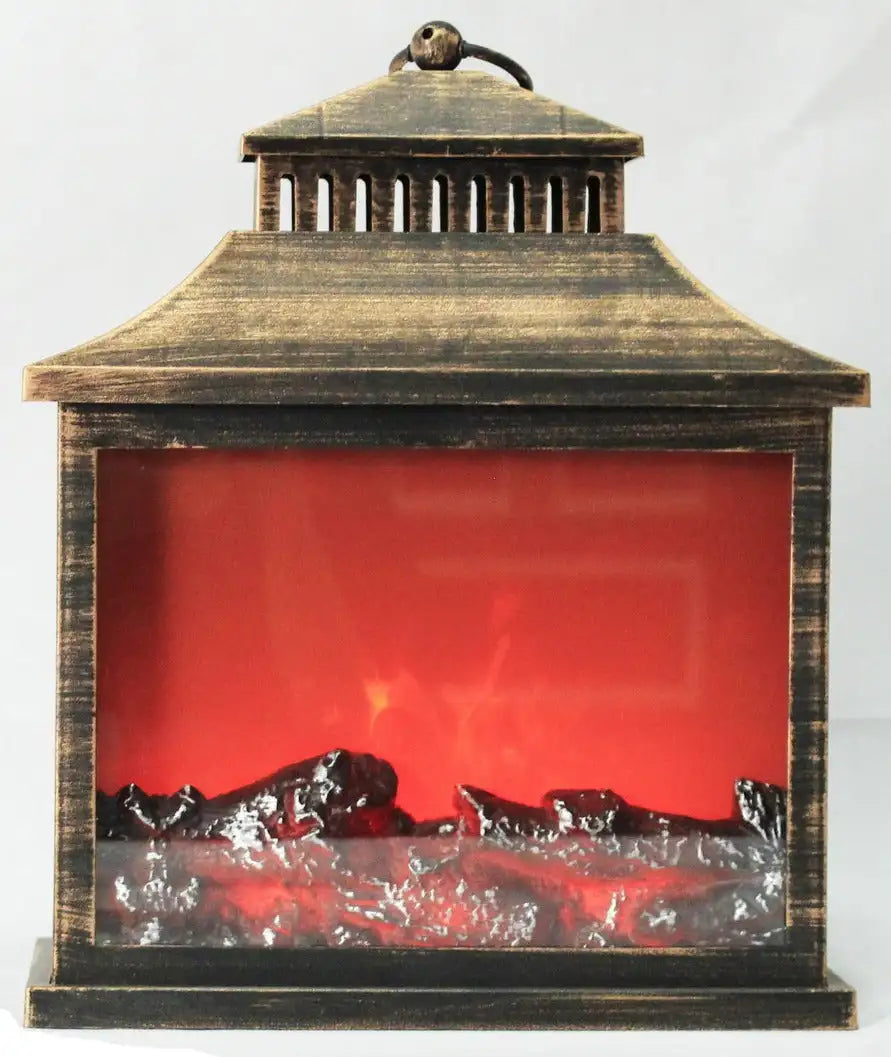 Decorative christmas led changed fireplace with black flame effect