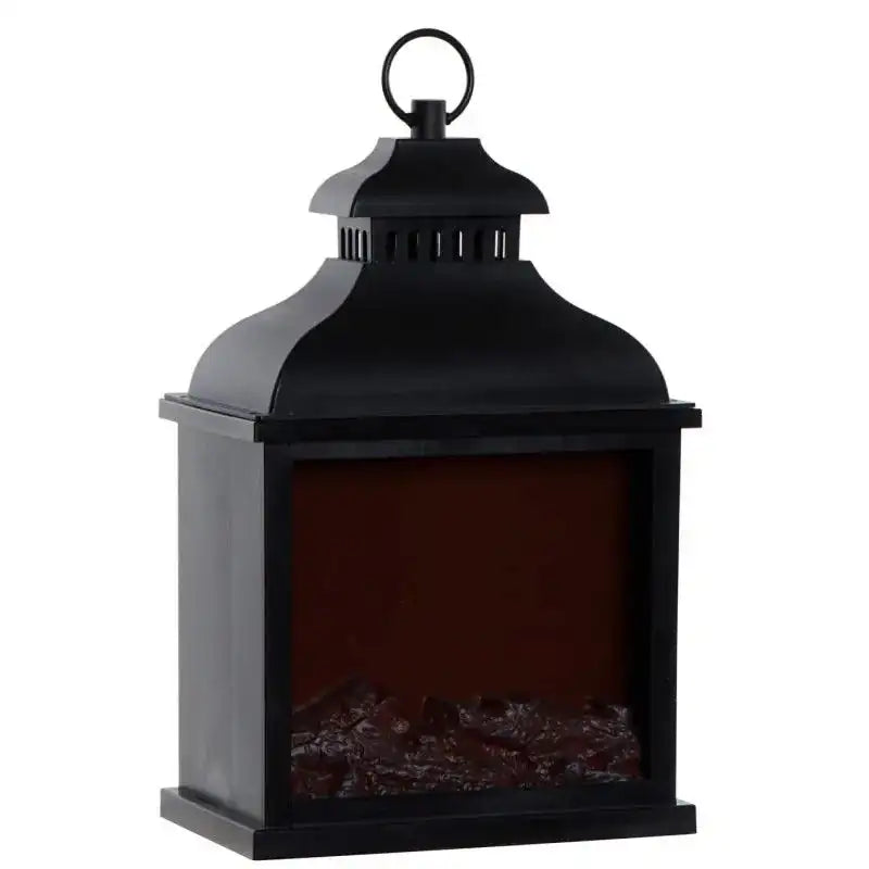 Decorative christmas led changed fireplace with black flame effect