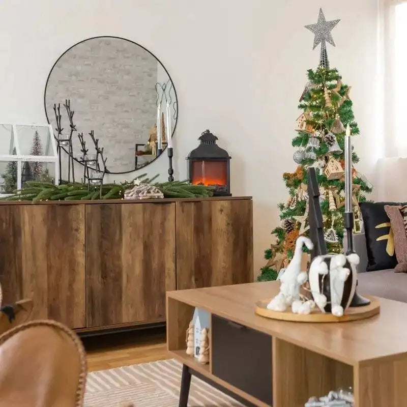 Decorative christmas led changed fireplace with black flame effect