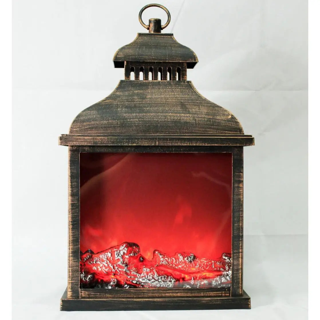 Decorative christmas led changed fireplace with black flame effect