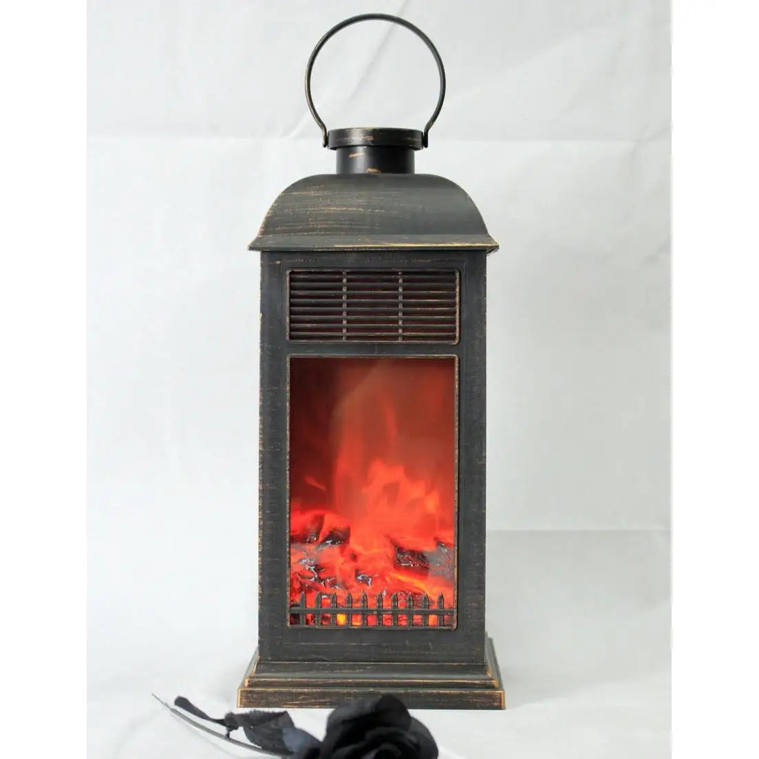 Decorative christmas led changed fireplace with black flame effect