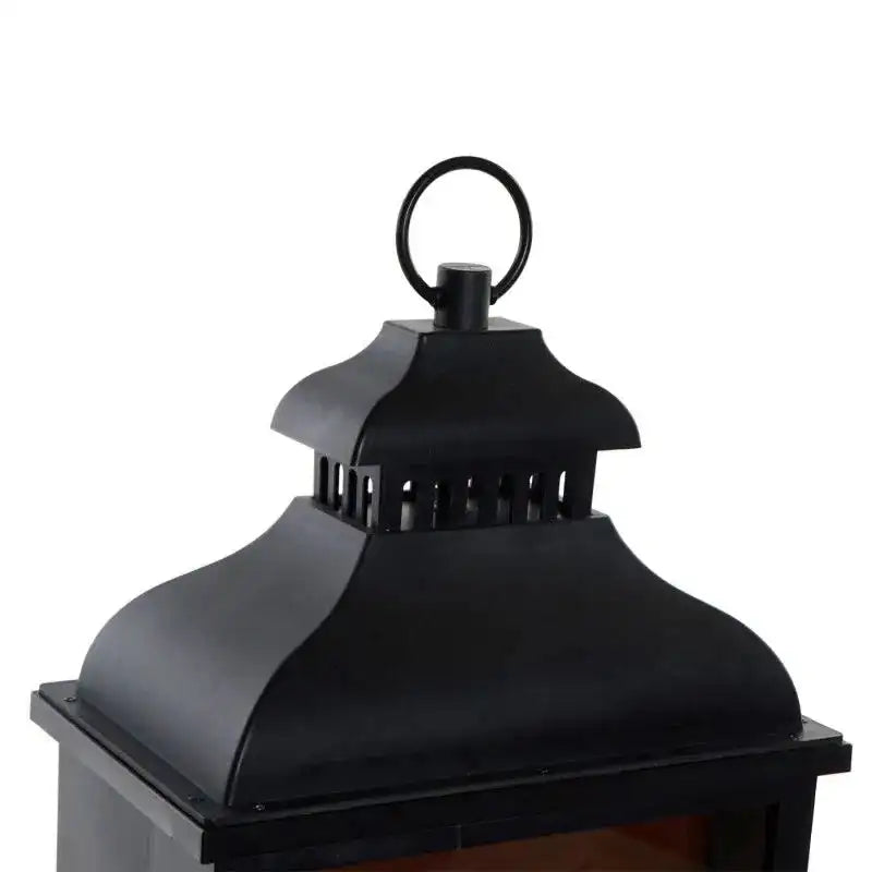 Decorative christmas led changed fireplace with black flame effect