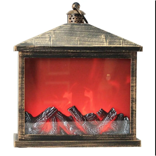 Decorative christmas led changed fireplace with black flame effect