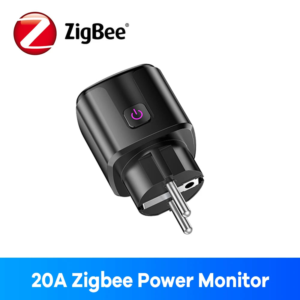 Zigbee enchufe inteligente 16A 20A enchufe de la UE Monitor de energía Alexa Google Home Control de grupo BSD33 para enchufes eléctricos con Zigbee Hub