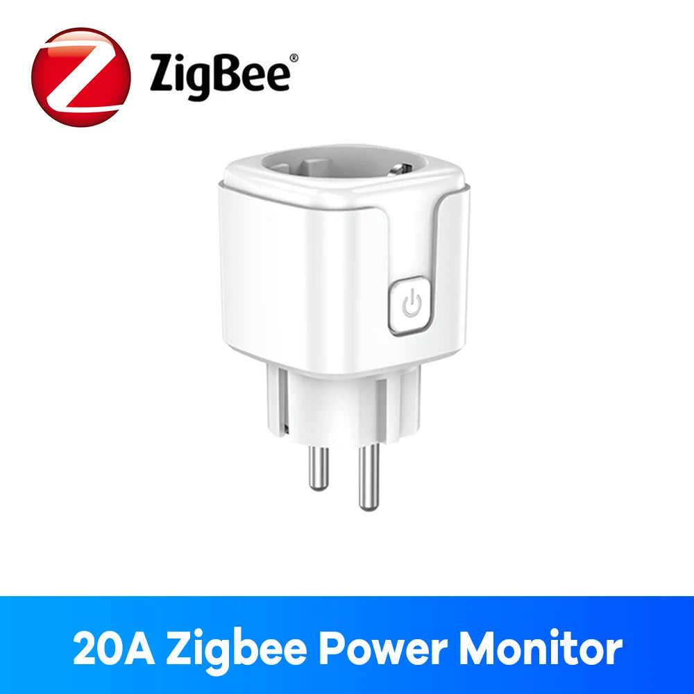 Zigbee enchufe inteligente 16A 20A enchufe de la UE Monitor de energía Alexa Google Home Control de grupo BSD33 para enchufes eléctricos con Zigbee Hub