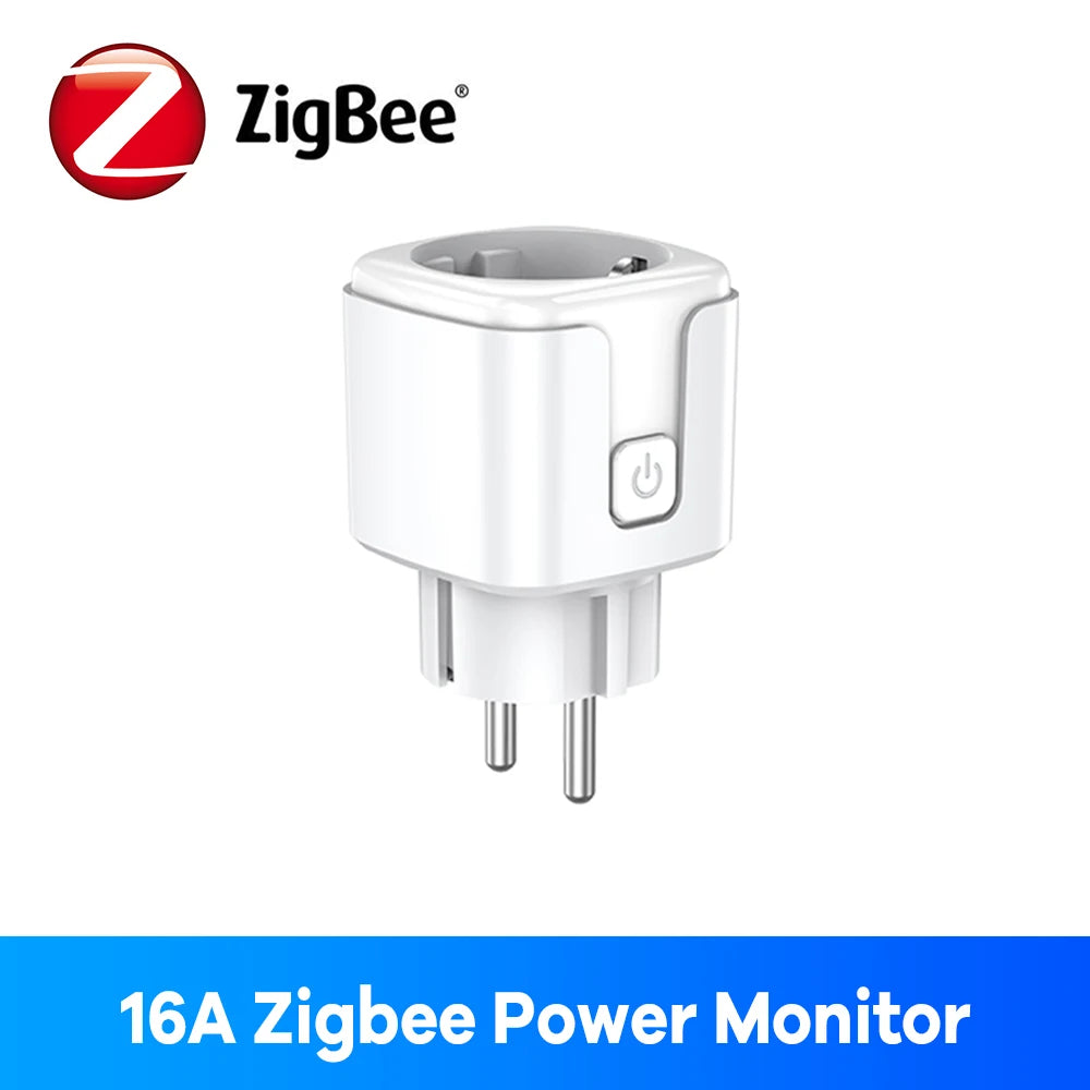 Zigbee enchufe inteligente 16A 20A enchufe de la UE Monitor de energía Alexa Google Home Control de grupo BSD33 para enchufes eléctricos con Zigbee Hub