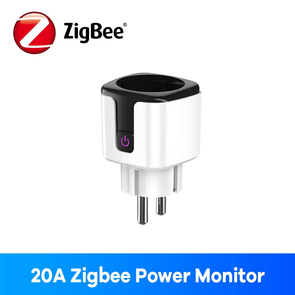 Zigbee enchufe inteligente 16A 20A enchufe de la UE Monitor de energía Alexa Google Home Control de grupo BSD33 para enchufes eléctricos con Zigbee Hub